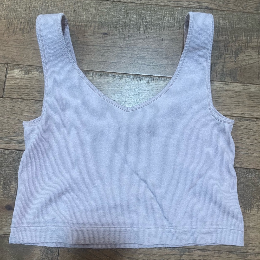 Nude Pink Ribbed Tank Top